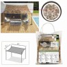TOLDO RECTANGULAR EFECTO CAMUFLAJE CON BOLAS 2X3 METROS