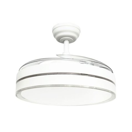VENTILADOR DE TECHO CON LUZ Y ASPAS RETRACTILES BLANCO JOCCA