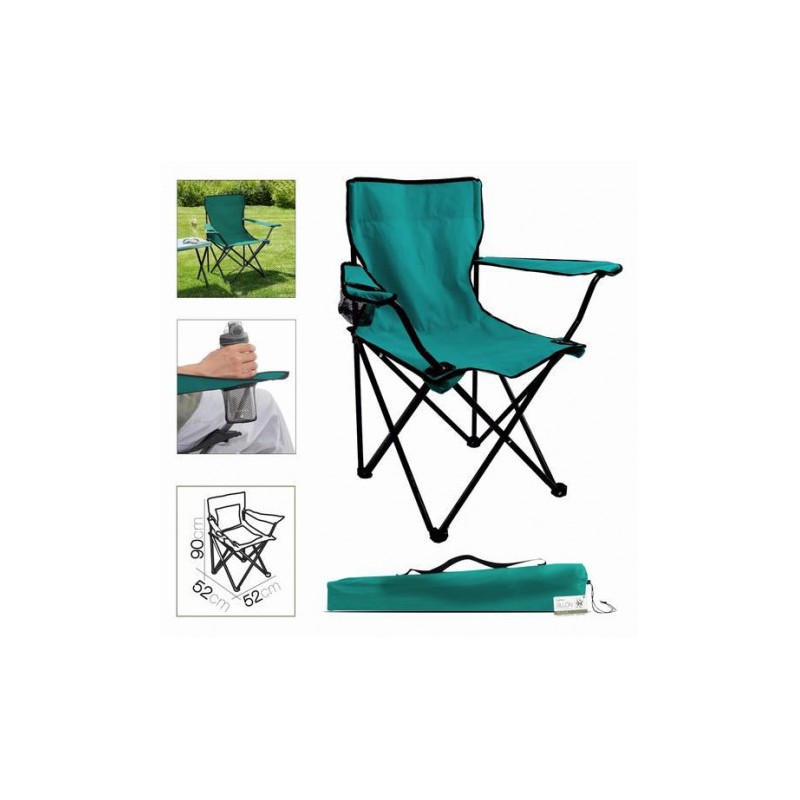 SILLA CAMPING PLEGABLE 52X52X90CM...