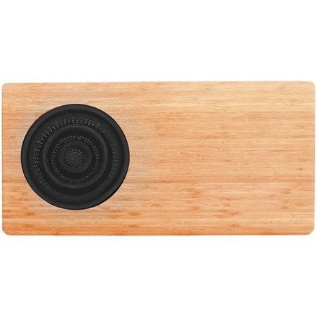 TABLA DE CORTAR CON ESCURRIDOR NEGRO | BAMBÚ | 58X29X1.8CM JOCCA