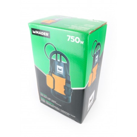 BOMBA DRENAJE AGUAS SUCIAS 750W 13000L/H MADER