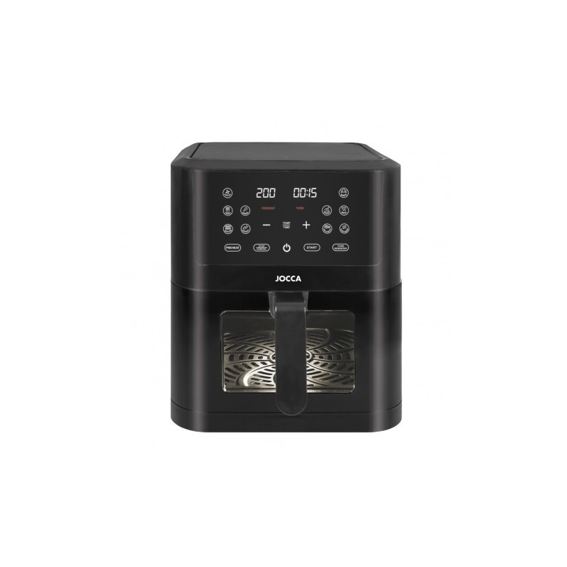 FREIDORA DE AIRE DIGITAL 8 LITROS NEGRA CON VENTANA JOCCA