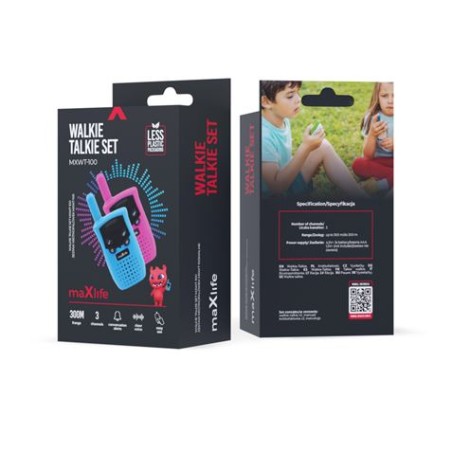 PACK 2 WALKIE TALKIE MXWT-100 AZUL ROSA MAXLIFE