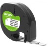 CINTA ETIQUETAS TEXTO NEGRO SOBRE BLANCO 12MM X 4 METROS DYMO