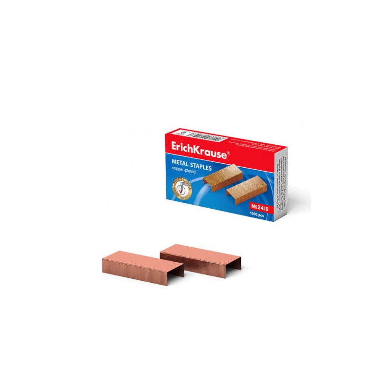 GRAPAS 24/6 CAJA 1000 UNIDADES COBRE ERICHKRAUSE