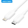 CABLE USB C A LIGHTNING | 3A | 1MTR BLANCO VENTION