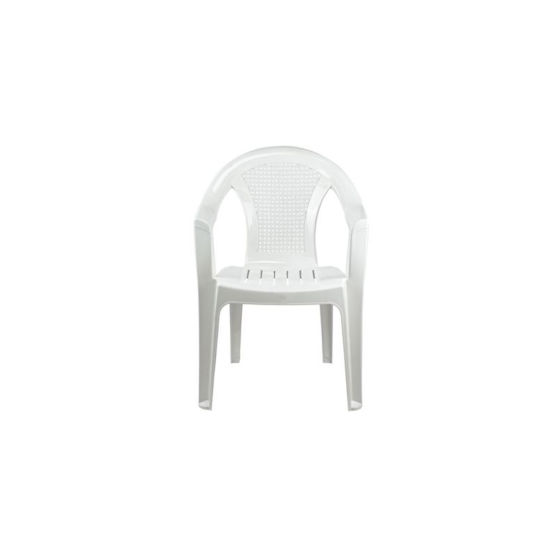 SILLA CON REPOSABRAZOS STACK BLANCA