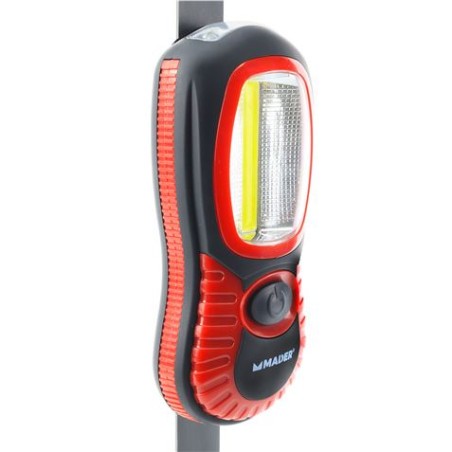 LINTERNA LED RECARGABLE 220LM + 15LM CON IMAN Y GANCHO MADER