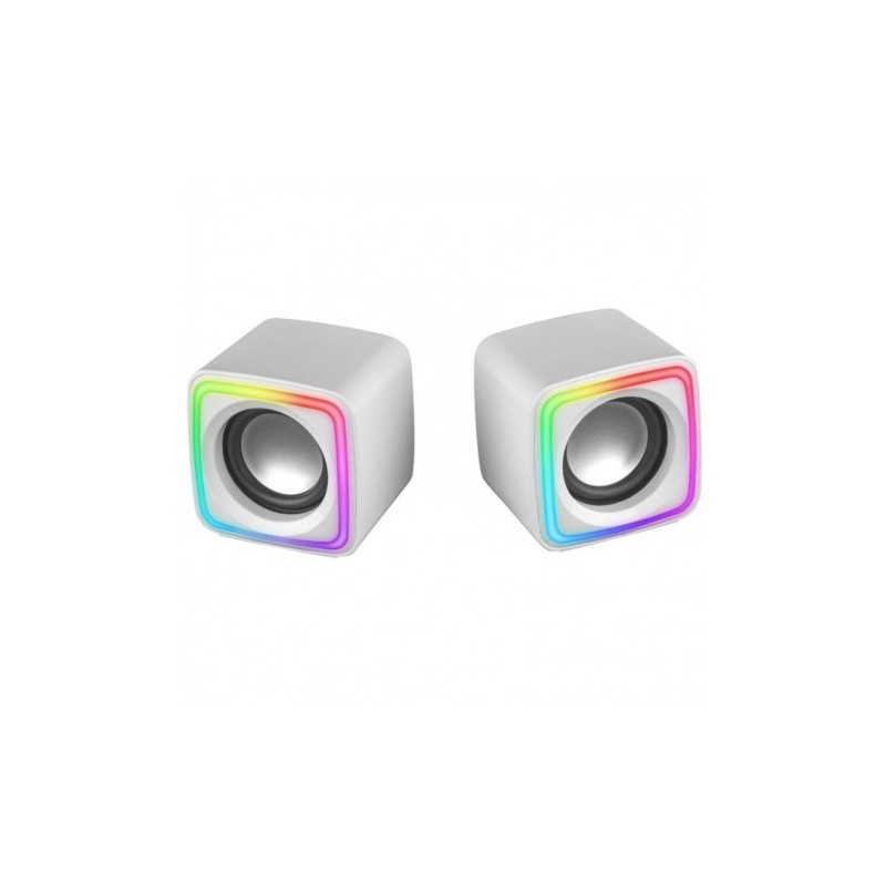 ALTAVOCES PC 2.0 8W RGB BLANCOS...