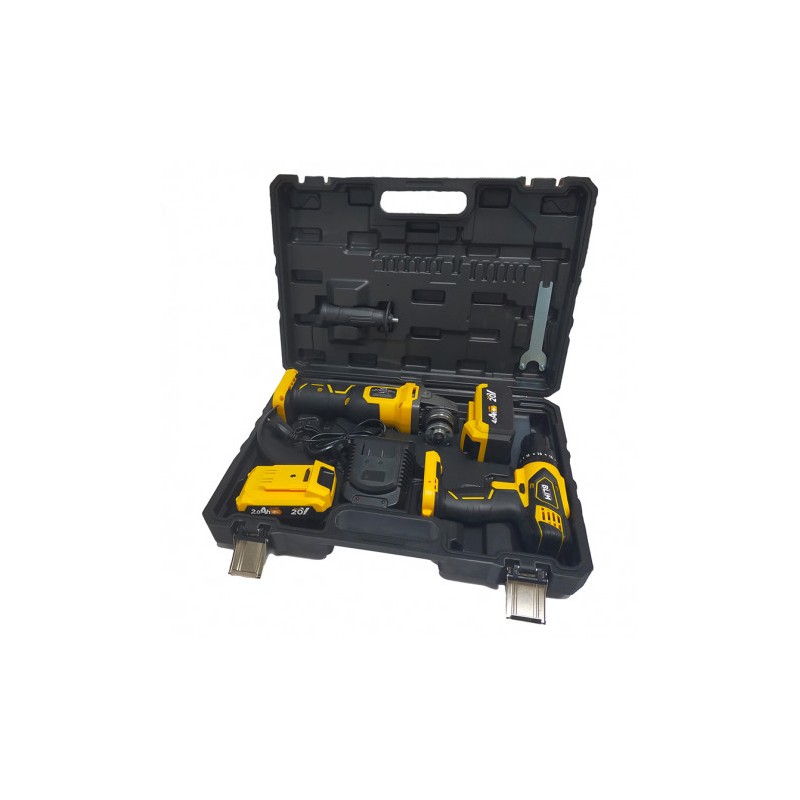 PACK 20V TALADRO PERCUTOR + RADIAL...