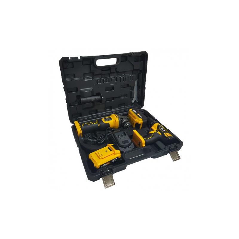 PACK 20V TALADRO PERCUTOR + RADIAL...