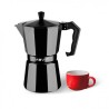 CAFETERA 1 TAZA ALUMINIO NEGRO MATE ANTIADHERENTE MUVIP