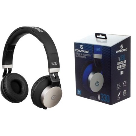 AURICULAR + MICRO V330 BLUETOOTH + MICRO SD + RADIO FM NEGRO COOLSOUND