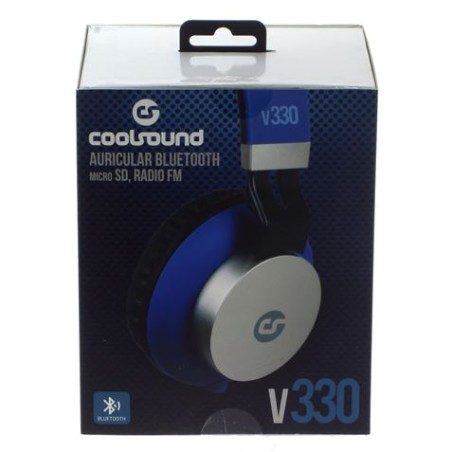 AURICULAR + MICRO V330 BLUETOOTH + MICRO SD + RADIO FM NEGRO COOLSOUND