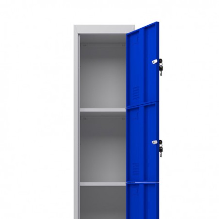 TAQUILLA METÁLICA 4 PUERTAS 1800X300X500MM AZUL CROMAD