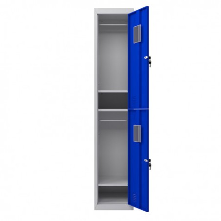 TAQUILLA METÁLICA 2 PUERTAS 1800X300X500MM AZUL CROMAD