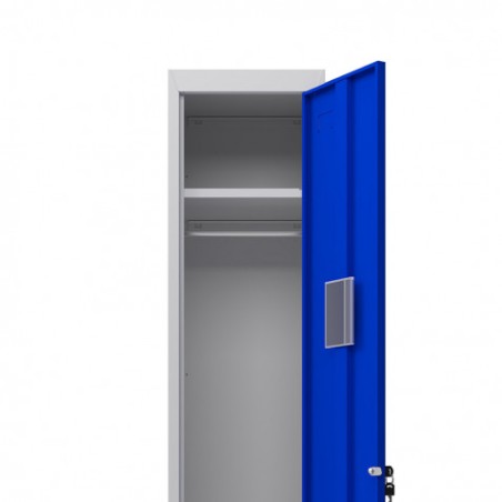 TAQUILLA METÁLICA 1 PUERTA 1800X300X500MM AZUL CROMAD