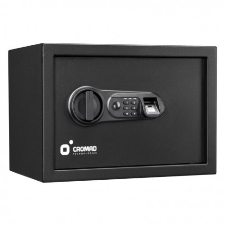 CAJA FUERTE ELECTRÓNICA CON DETECTOR DE HUELLA 250X350X250MM CROMAD