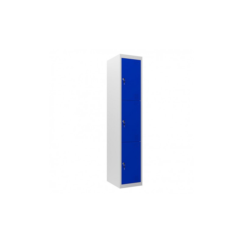 TAQUILLA METÁLICA 3 PUERTAS 1800X300X500MM AZUL CROMAD