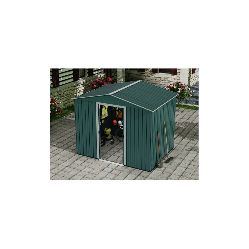 CASETA DE METAL | PUERTAS CORREDERAS 185.5X245X208CM (4.5M2) VERDE SUNGARDE