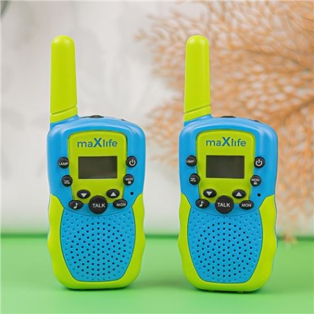 PACK 2 WALKIE TALKIE MXWT-200 VERDE-AZUL MAXLIFE
