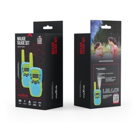 PACK 2 WALKIE TALKIE MXWT-200 VERDE-AZUL MAXLIFE