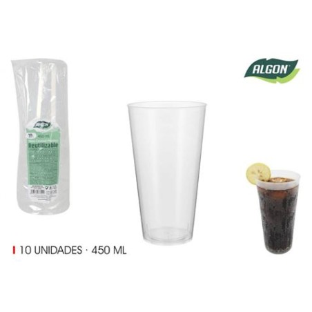 SET 10 VASOS COCKTEL / COMBINADO 450ML ALGON