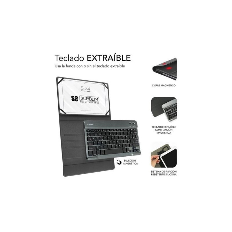 FUNDA CON TECLADO BLUETOOTH EXTRAIBE...