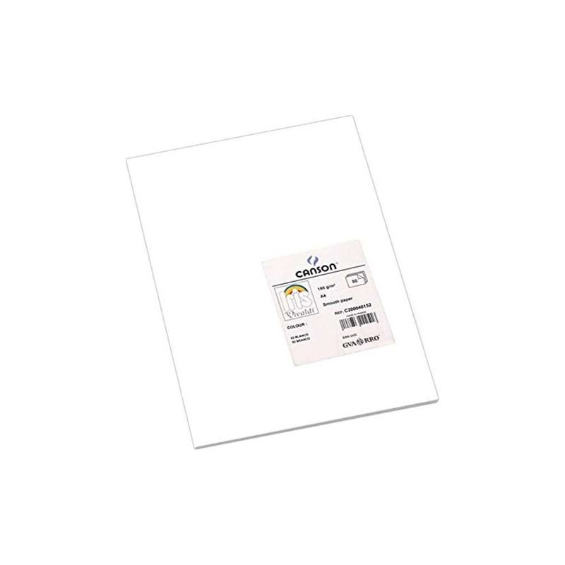 PACK 50 CARTULINAS BLANCO 185GR A4