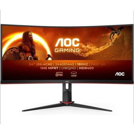 MONITOR GAMING AOC G4 CURVO 34" | 1MS | 180HZ | QHD | HDMI |
