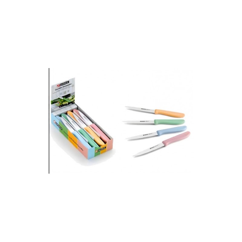 PACK EXPOSITOR 24 CUCHILLOS VERDULEROS COLORES SURTIDOS MONIX