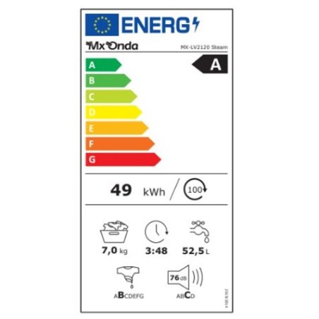 LAVADORA DE 7KG 1200RPM BLANCA LV2120 MX-ONDA
