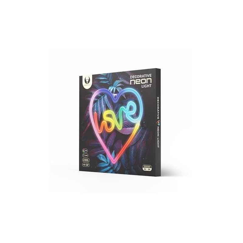 LAMPARA DECORATIVA NEON LED LOVE IN...