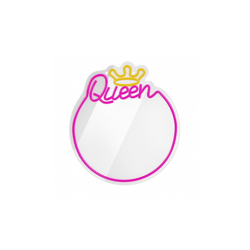 ESPEJO DECORATIVO CON NEON LED QUEEN FOREVER