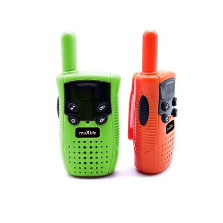 PACK 2 WALKIE TALKIE MXWT-100 VERDE NARANJA MAXLIFE