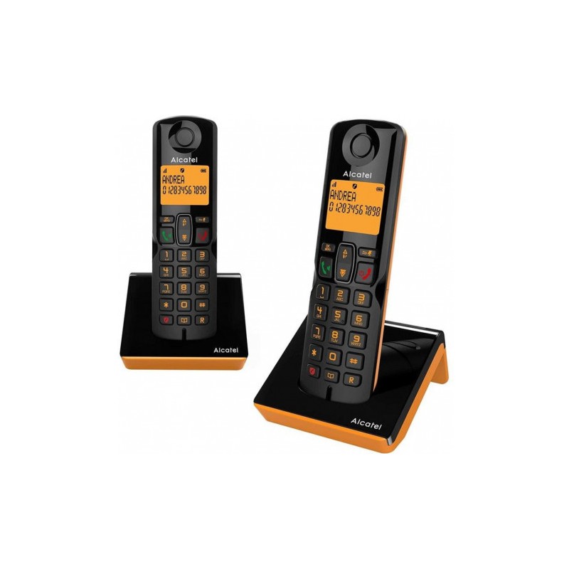 TELÉFONO INALÁMBRICO DUO S280 NEGRO / NARANJA ALCATEL