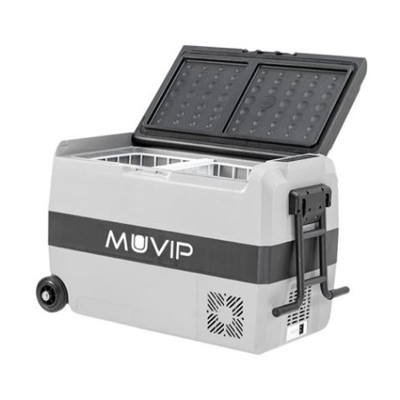 NEVERA PORTATIL CON COMPRESOR 44 LITROS 80W CON RUEDAS DOBLE ZONA MUVIP