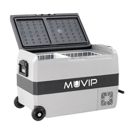 NEVERA PORTATIL CON COMPRESOR 44 LITROS 80W CON RUEDAS DOBLE ZONA MUVIP