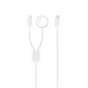 CABLE 2 EN 1 60W TIPO C + CABLE CARGA MAGNETICA APPLE WATCH BLANCO XO