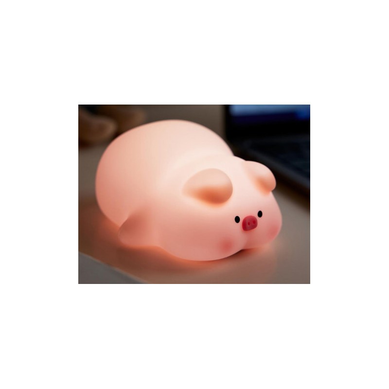 LAMPARA DE NOCHE INFANTIL SOFT PIG...