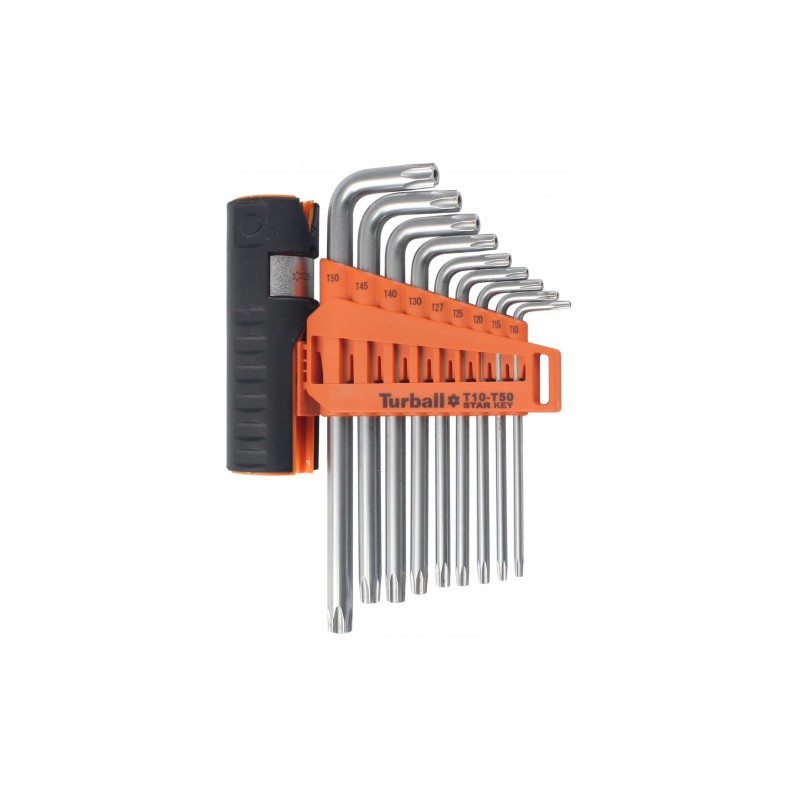 JUEGO LLAVES TORX CON ORIFICIO 9 PCS Y ADAPTADOR MADER