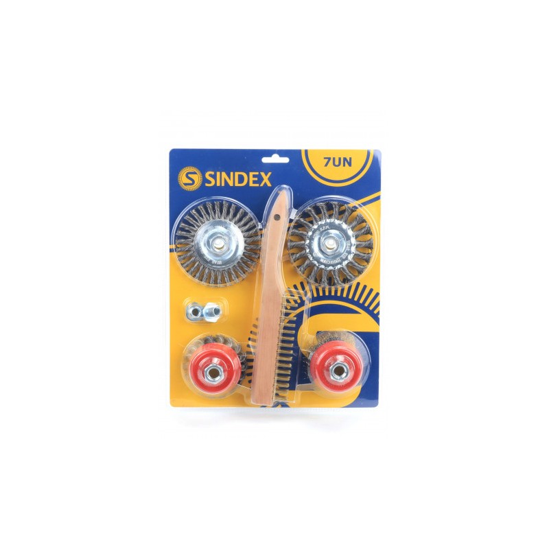 KIT RASCADOR + CEPILLO 7 UNIDADES SINDEX
