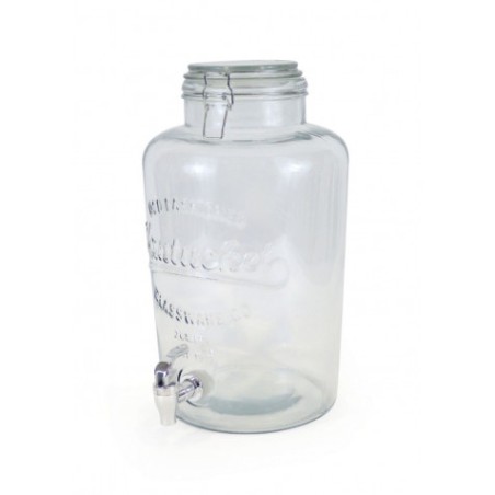 TARRO VIDRIO DISPENSADOR CON GRIFO 8 LITROS LA MEDITERRANEA