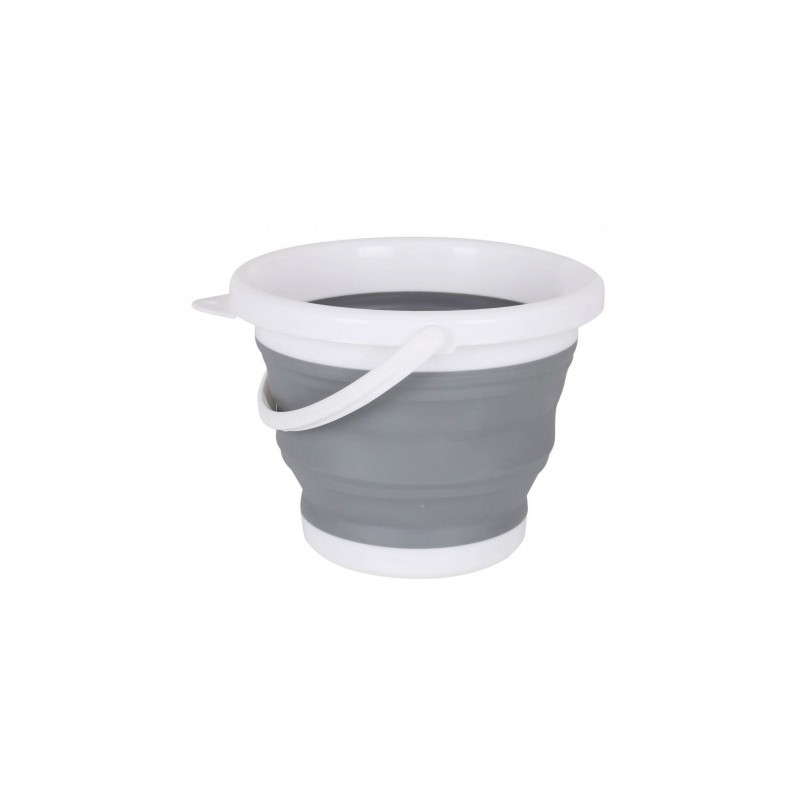 CUBO 5 LITROS PLEGABLE CON ASA GRIS