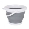 CUBO 5 LITROS PLEGABLE CON ASA GRIS