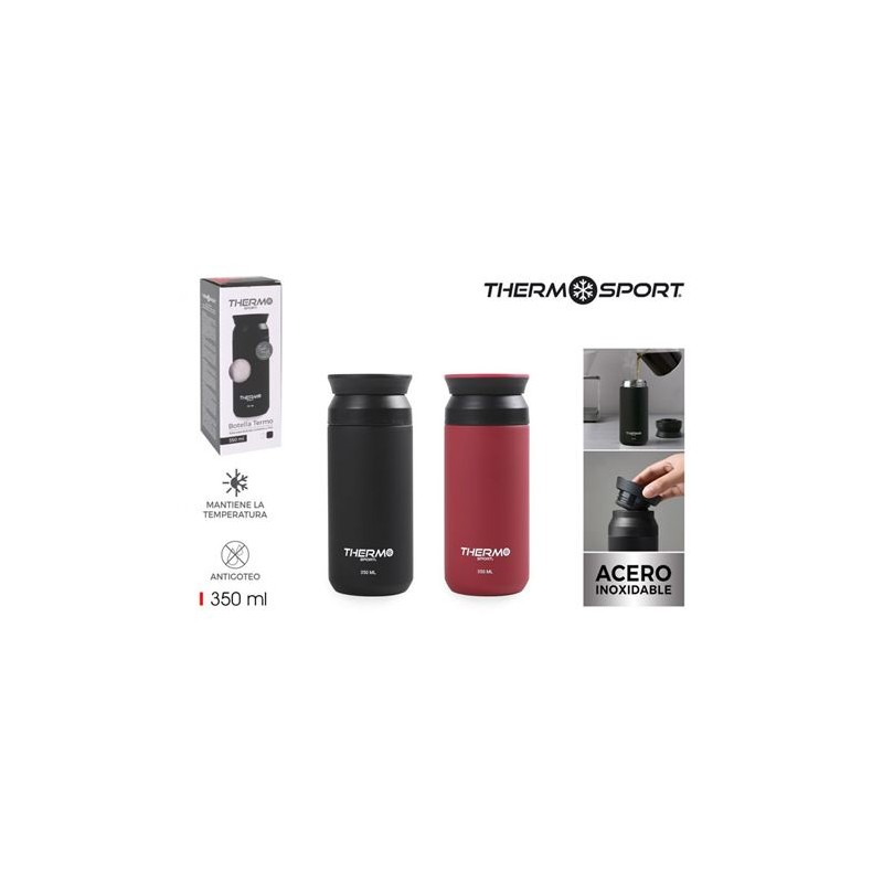 BOTELLA ACERO INOXIDABLE TERMO 350ML...
