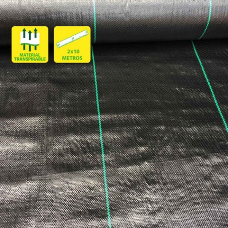 MALLA ANTIHIERBAS NEGRA 100GR 2X10M SUNGARDEN