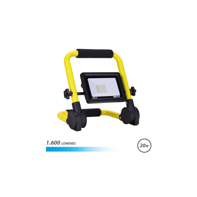 FOCO LED 20W 6500K CON SOPORTE PLEGABLE ELBAT