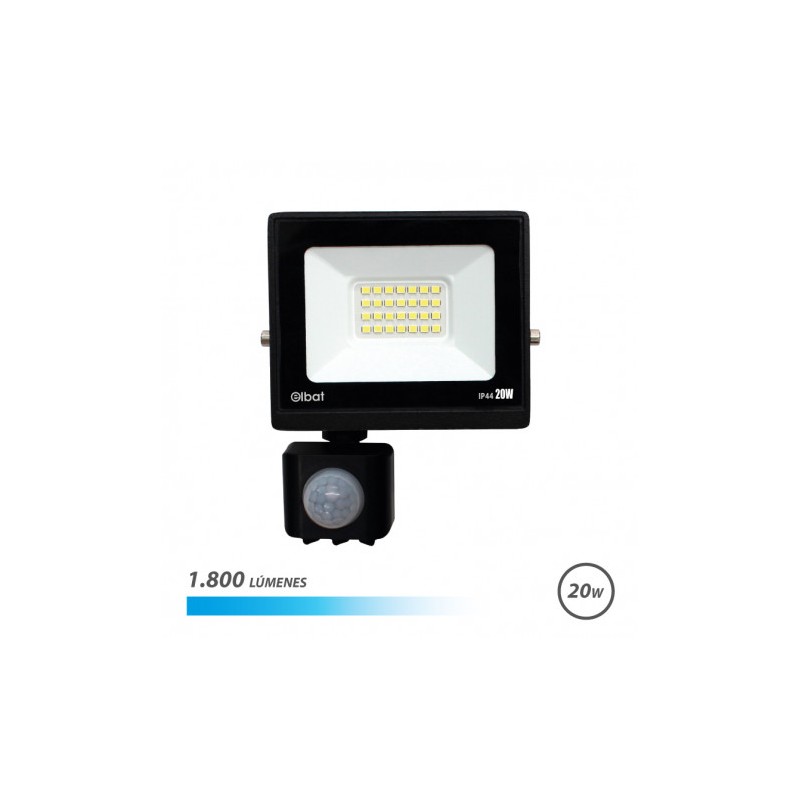 FOCO LED SERIE SLIM 20W CON SENSOR | 1800LM | 6500K ELBAT