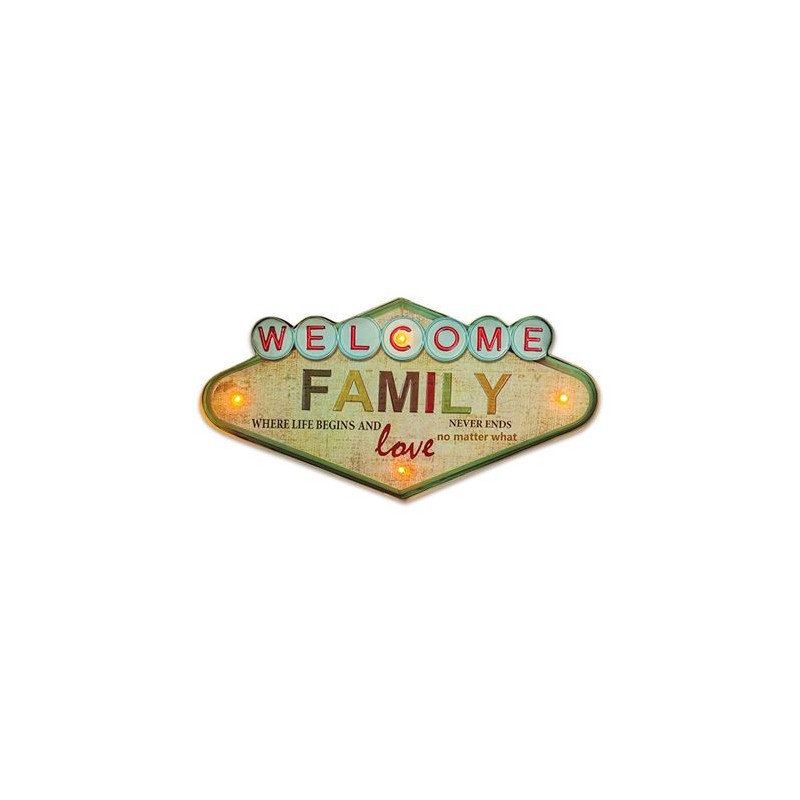 LAMPARA DECORATIVA LED RETRO WELCOME...